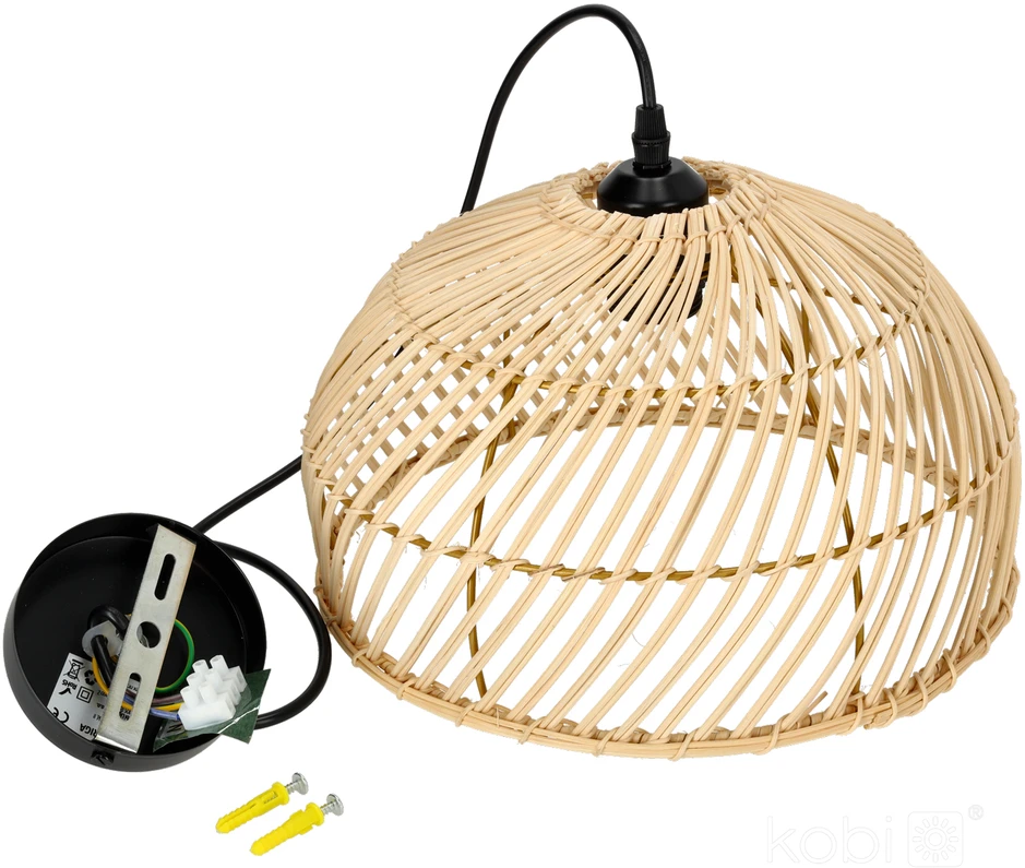 Pakabinamas šviestuvas BOHO RIGA, E27, medžio sp.