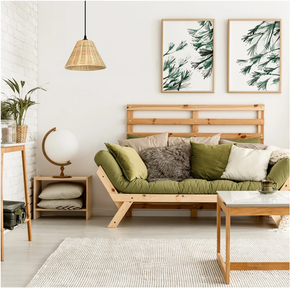 Pakabinamas šviestuvas BOHO RONDA, E27, medžio sp.