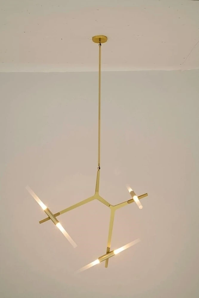 Pakabinamas šviestuvas CANDELABR 6, 6xG9, aukso sp.