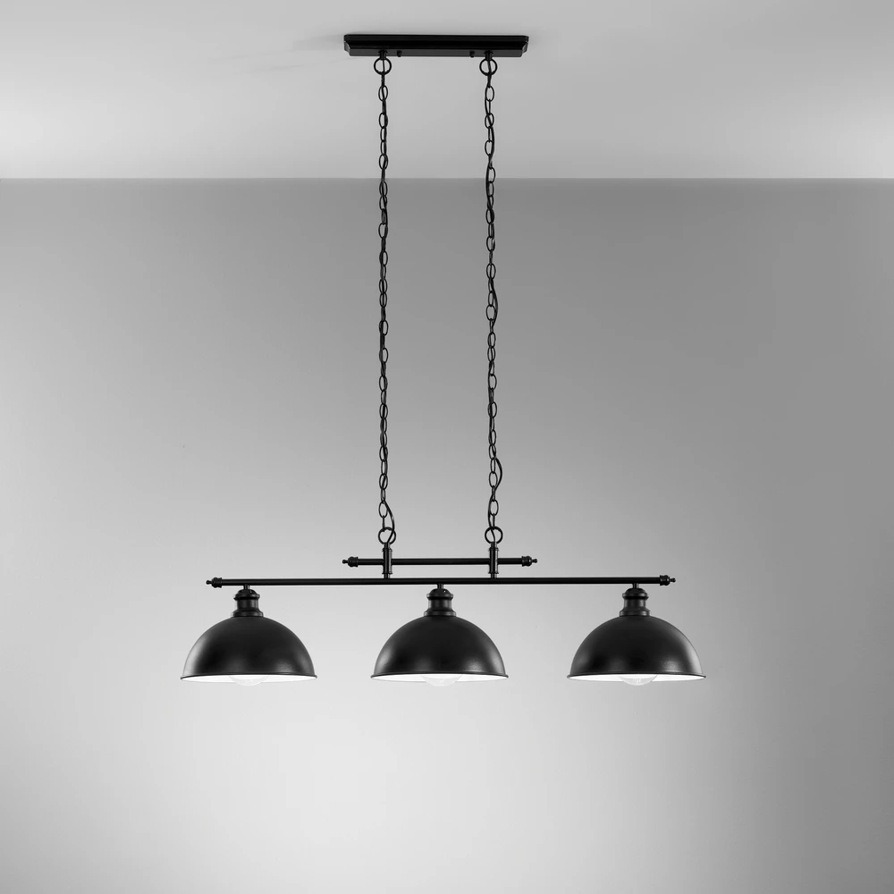 Pakabinamas šviestuvas CHARLESTON, juodas, 3xE27