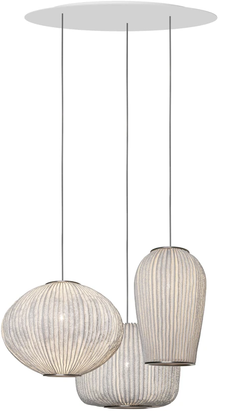 Pakabinamas šviestuvas CORAL, 3xE27, pilkas