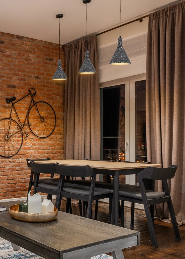 Pakabinamas šviestuvas DOT, E27, juodas, 4297401