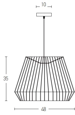 Pakabinamas šviestuvas, E27, rudas, 20237