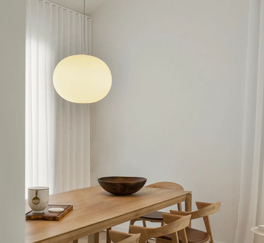 Pakabinamas šviestuvas GLO-BALL SUSPENSION 1, E27, baltas