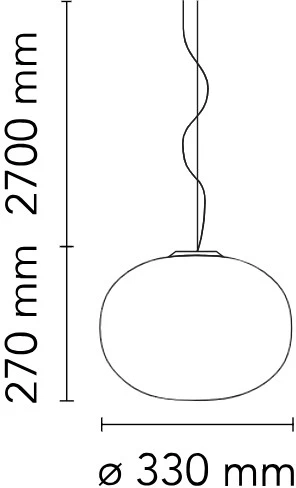 Pakabinamas šviestuvas GLO-BALL SUSPENSION 1, E27, baltas