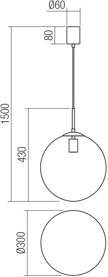 Pakabinamas šviestuvas GLOBAL, E27, juodas