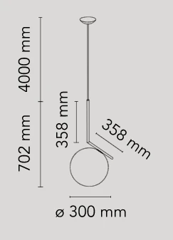 Pakabinamas šviestuvas IC Lights Suspension 2, chromo sp., E27