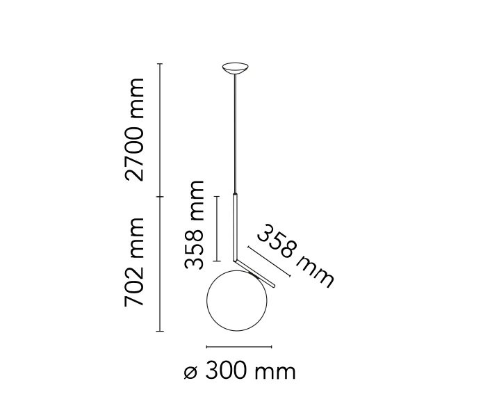 Pakabinamas šviestuvas IC LIGHTS SUSPENSION 2, E27, juodas