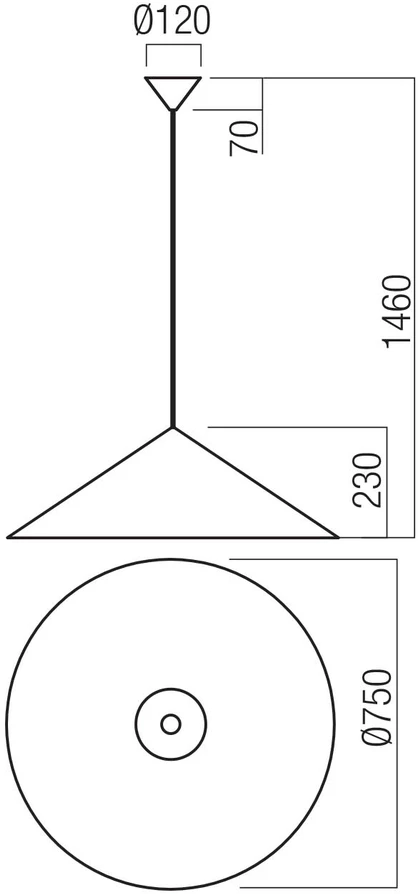 Pakabinamas šviestuvas KONOS, E27, sendinto vario sp., 75cm, 01-4622
