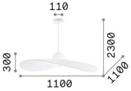 Pakabinamas šviestuvas Ideal Lux Suspended lamp with 1 light MADAME, E27, chrome