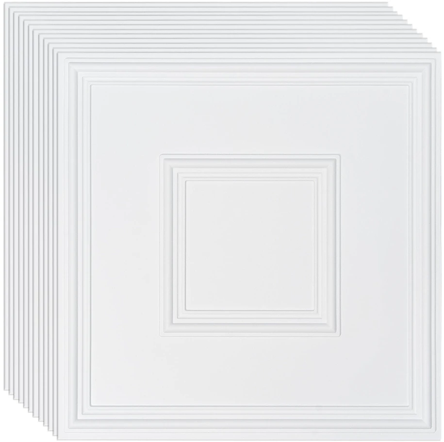 VEVOR 12 vnt. PVC lubų plokštės 61x61 cm