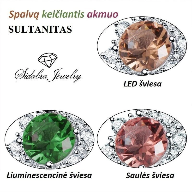 Sidabrinis pakabukas Flora