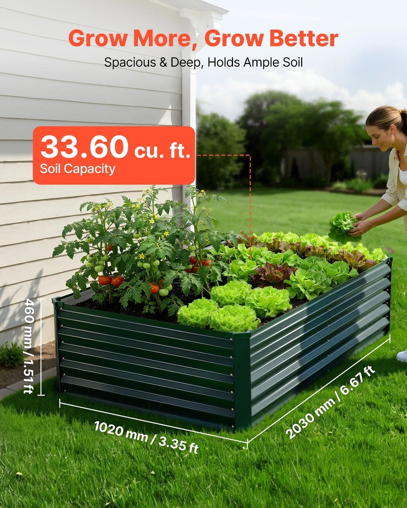 VEVOR Cinkuota stačiakampė lysvė 2030x1020x460 mm