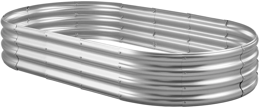 Vevor Cinkuota metalinė dėžė daržovėms 180x90x30cm