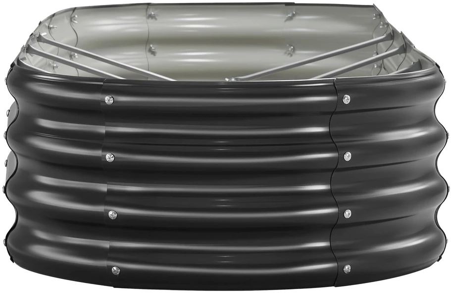 VEVOR Metalinė daržovių lysvė 239x60x27cm tamsiai pilka