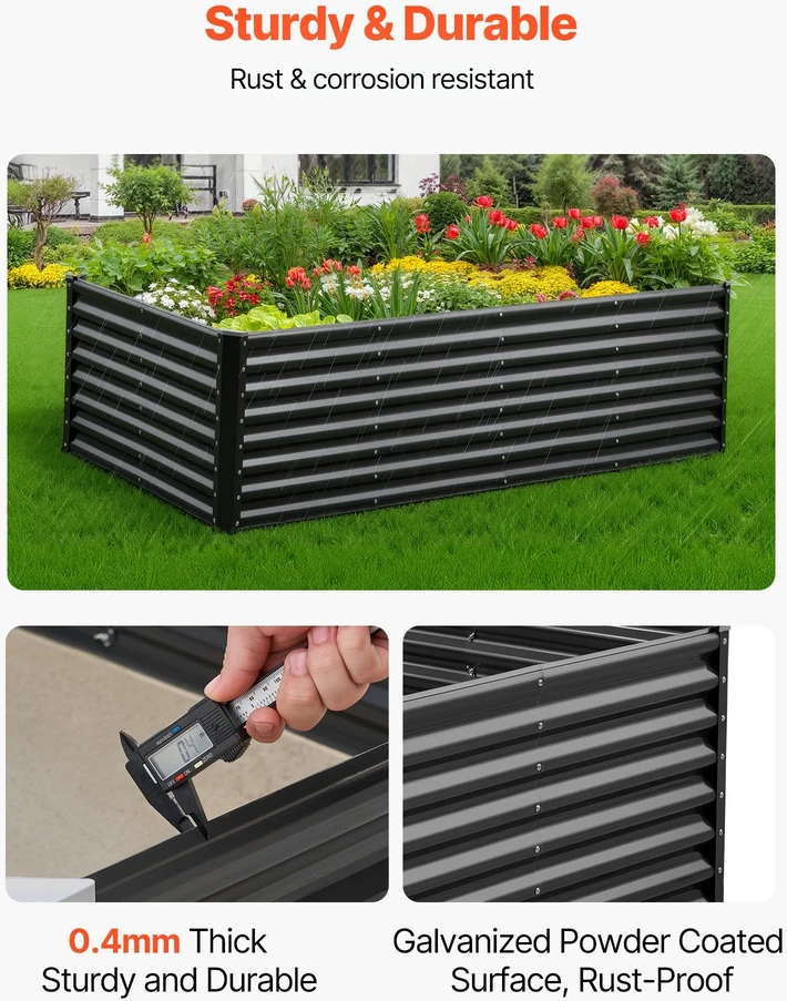 VEVOR Cinkuoto metalo sodinukų dėžė 240x120x60cm