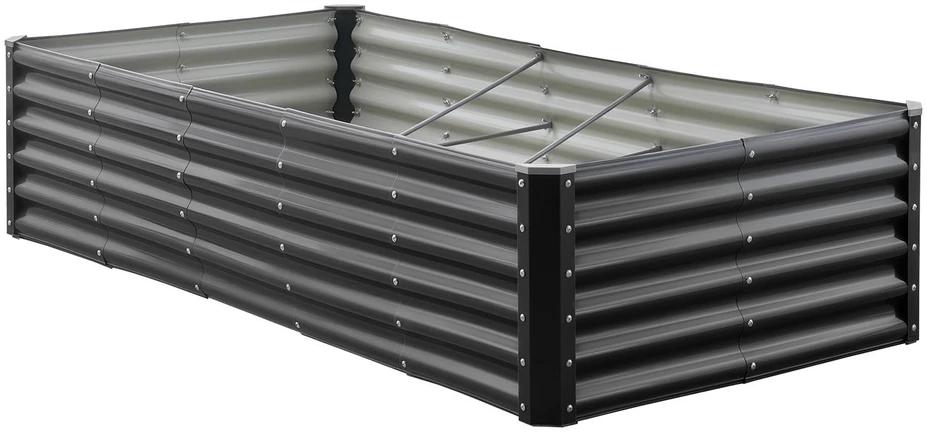 Vevor Metalinė daržovių lysvė 180x90x60cm tamsiai pilka