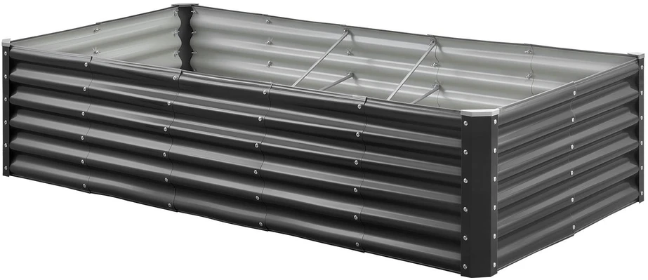 Vevor Metalinė daržovių lysvė 180x90x60cm tamsiai pilka