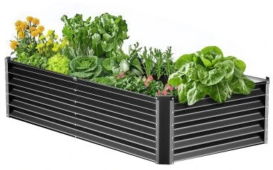 Vevor Metalinė daržovių lysvė 180x90x60cm tamsiai pilka