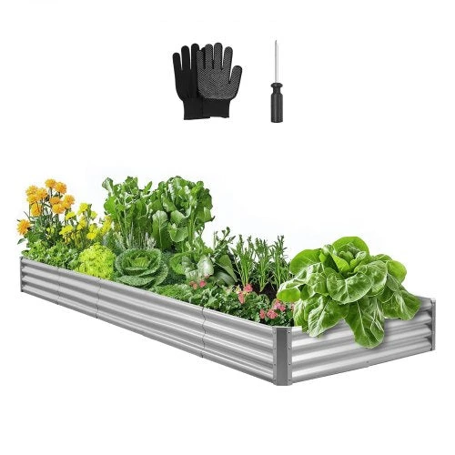 Vevor Metalinė daržovių lysvė 3605x1205x285mm sidabrinė
