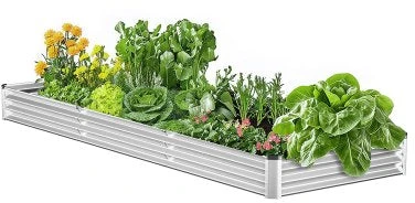 Vevor Metalinė daržovių lysvė 3605x1205x285mm sidabrinė