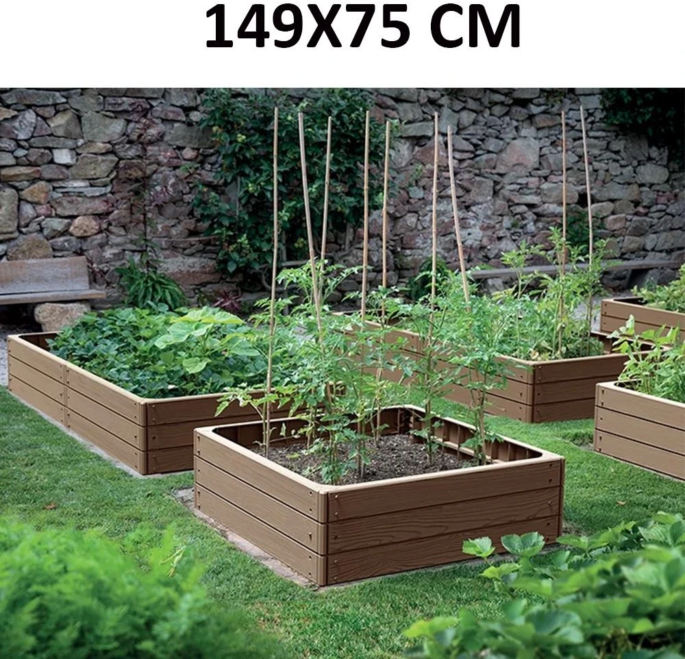 Prosperplast Pakelta plastikinė lysvė, 149,2x75,6x25 cm
