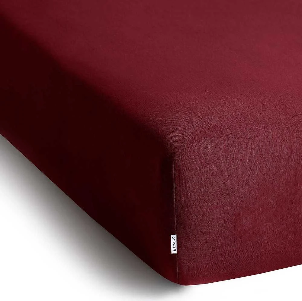 Paklodė DecoKing Amber Bordo, 220x200 cm, su guma