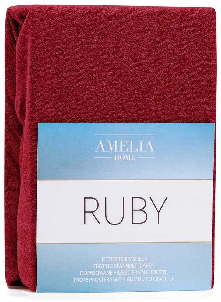 AmeliaHome Paklodė su guma 120–140x200+30 tamsiai raudona AH Ruby