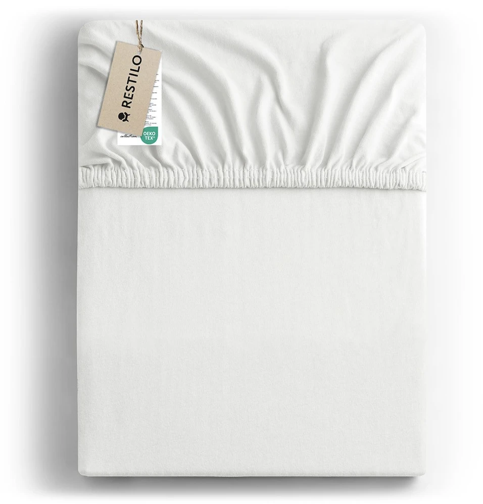 Paklodė su guma 200–220x200+30 balta