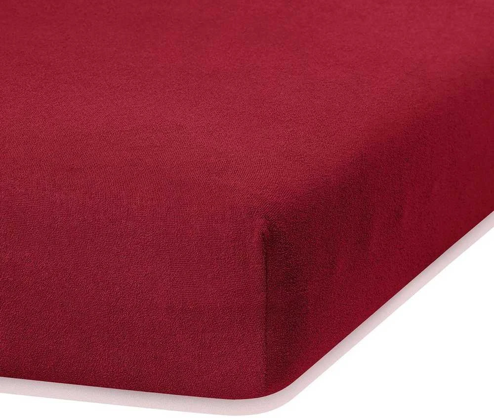 Paklodė su guma 220–240x220 cm bordo spalvos