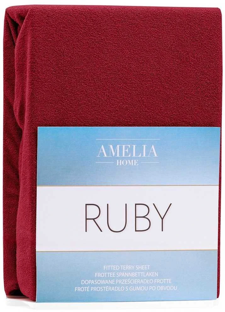 Paklodė su guma 220–240x220 cm bordo spalvos