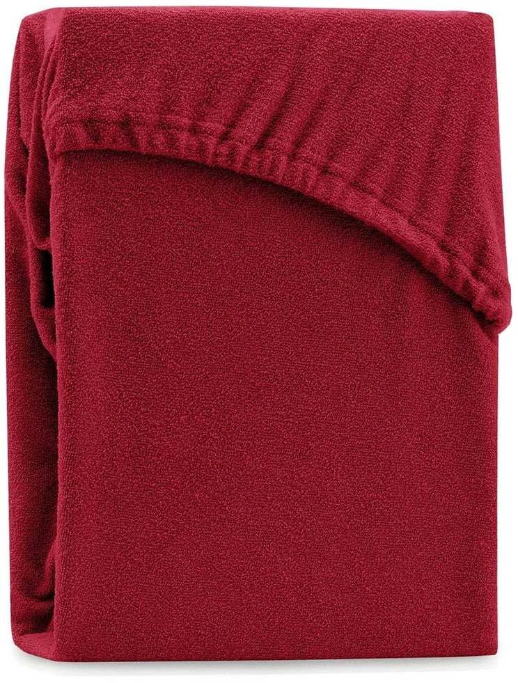 Paklodė su guma 220–240x220 cm bordo spalvos