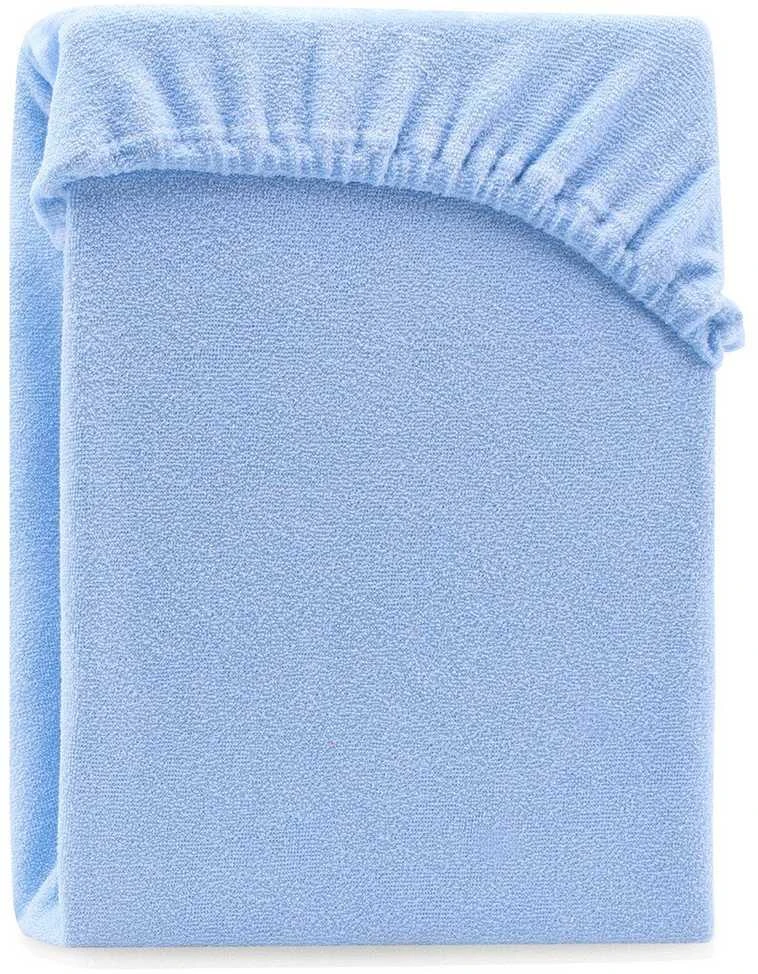 Paklodė su guma 80–90x200 cm šviesiai mėlyna