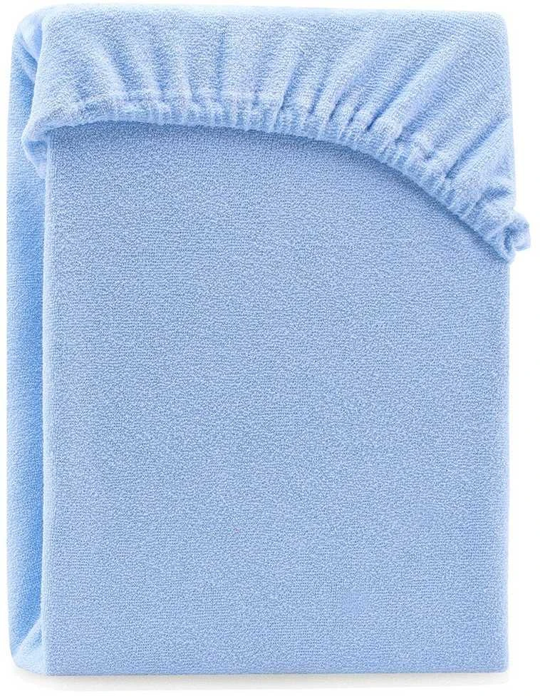 Paklodė su guma 80–90x200 cm šviesiai mėlyna