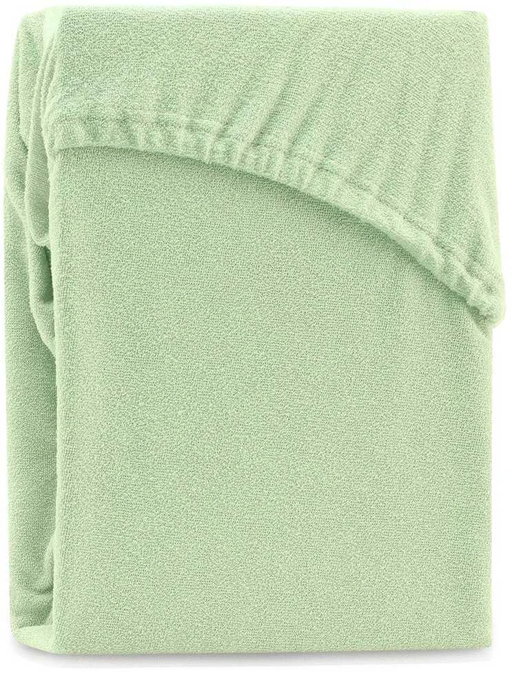 Paklodė su guma lovai 120–140x200 cm šviesiai žalios spalvos