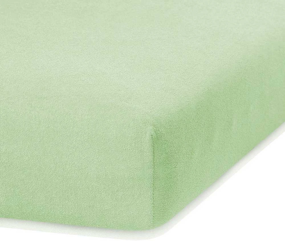Paklodė su guma lovai 120–140x200 cm šviesiai žalios spalvos