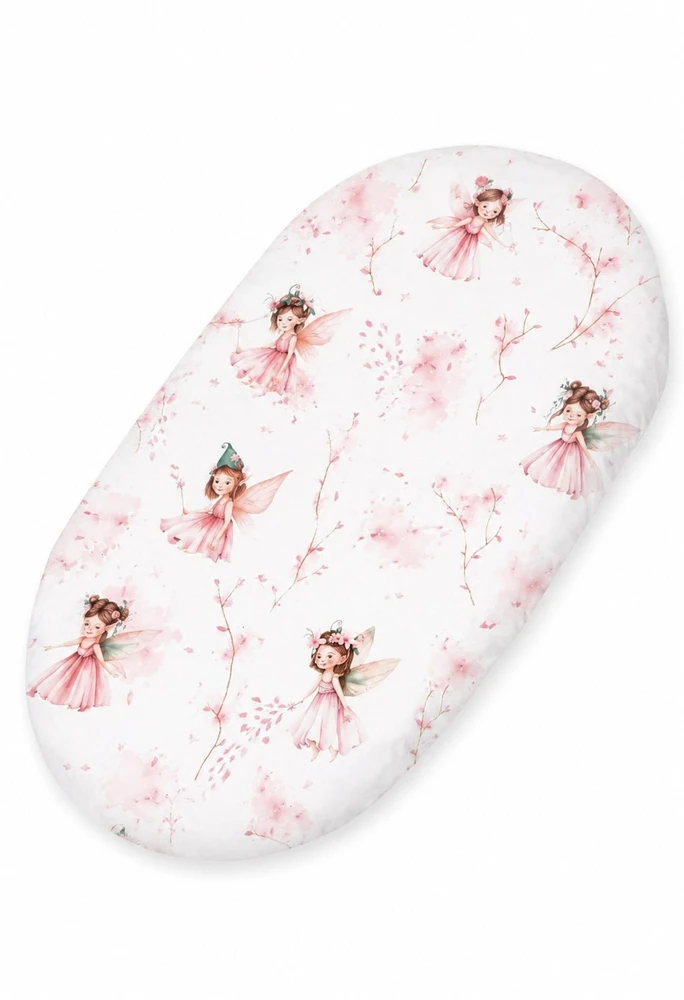 Paklodė su guma Moses krepšiui 75 × 35 cm Blossom Fairies