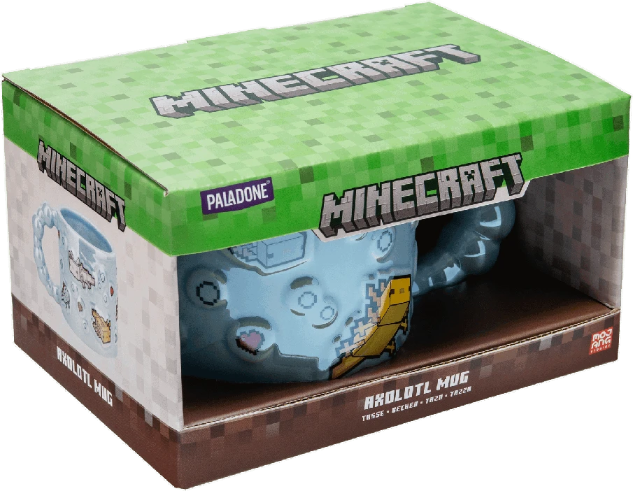 Paladone Minecraft - Axolotl Bubble Shaped Mug puodelis | 400 ml