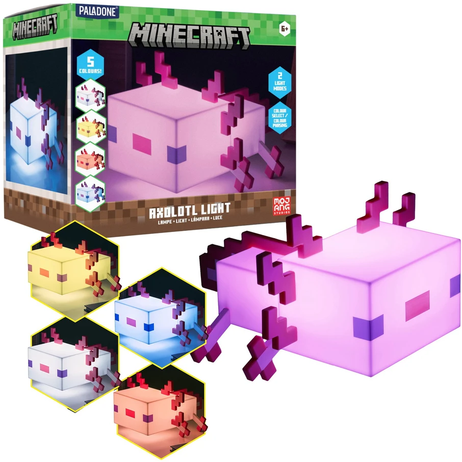 Paladone Minecraft Axolotl lempa