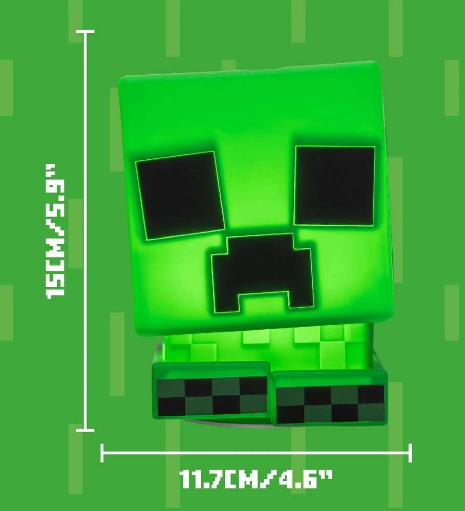 Paladone Minecraft Creeper SquishyGlo Silicone Įkraunama Lempa
