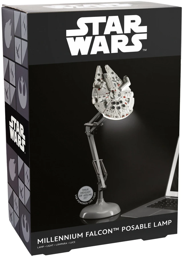 Paladone Žvaigždžių karai – lankstomas stalo šviestuvas „Millennium Falcon“ (PP5056SWV2)