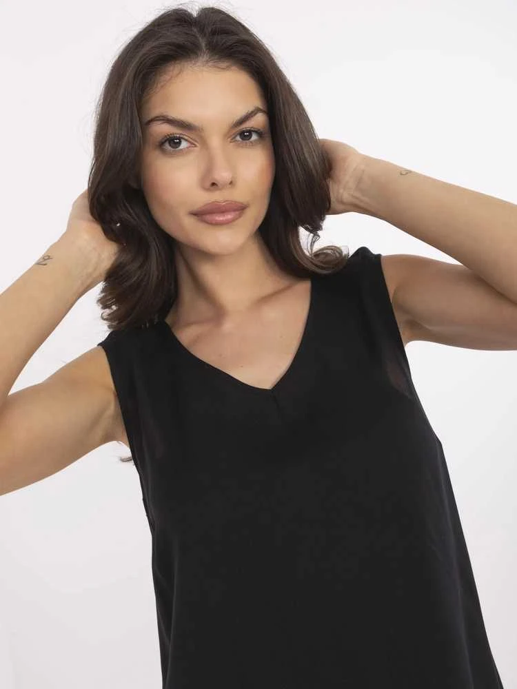 Palaidinė juoda elegantiška ilgomis rankovėmis