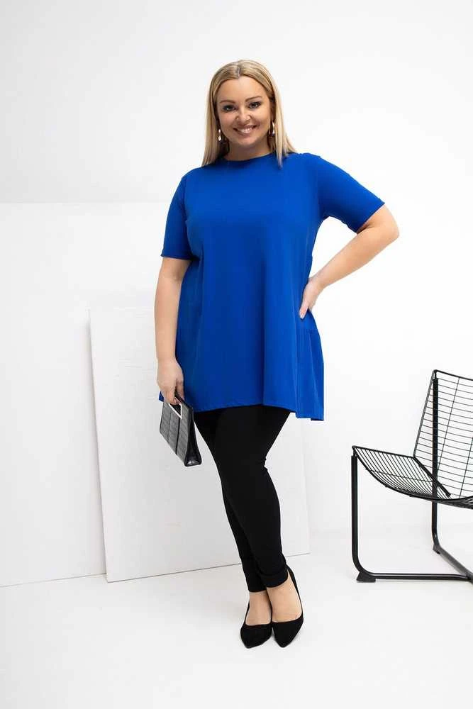 Palaidinė moterims plus size kobalto spalvos
