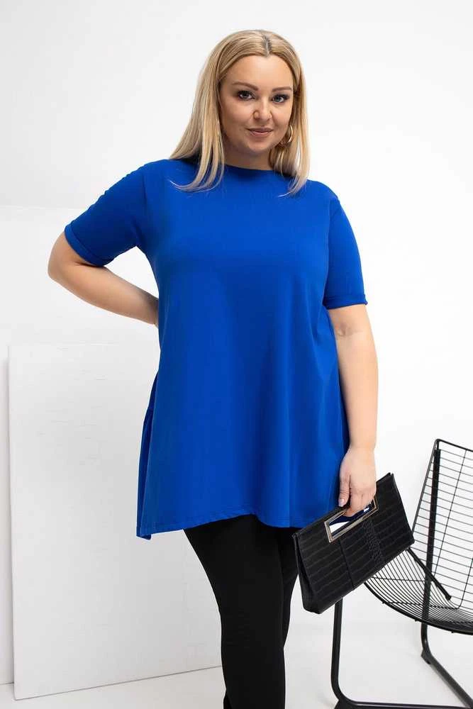 Palaidinė moterims plus size kobalto spalvos