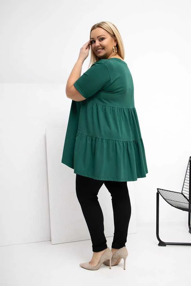Palaidinė moterims plus size tamsiai žalia