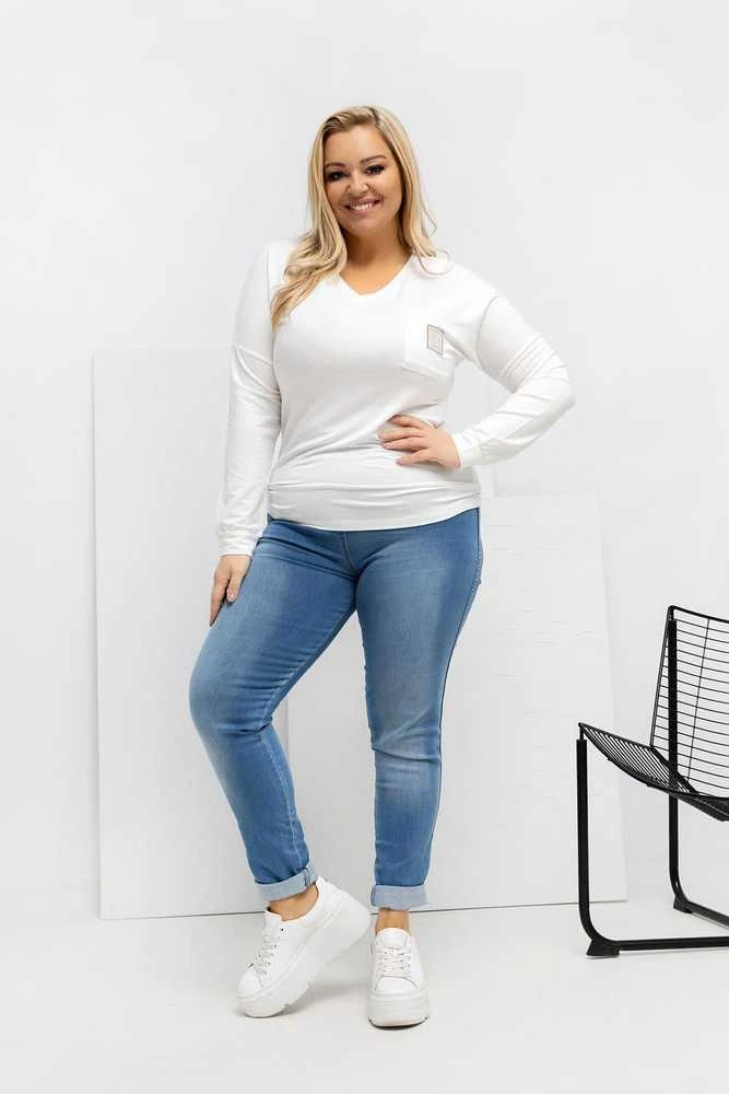 Palaidinė moteriška ecru spalvos plus size RV