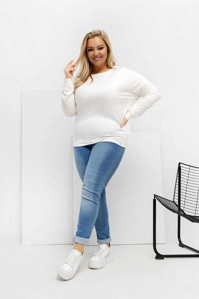 Palaidinė moteriška ecru spalvos plus size RV