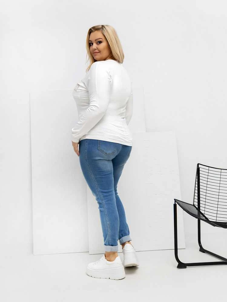 Palaidinė moteriška ecru spalvos plus size RV