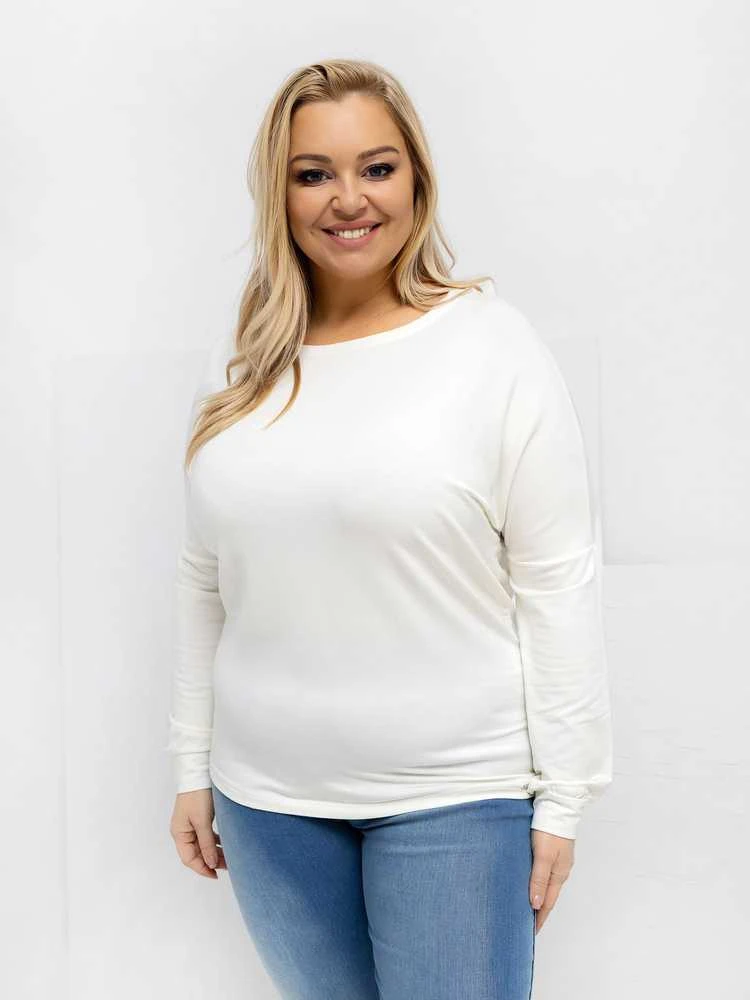 Palaidinė moteriška ecru spalvos plus size RV