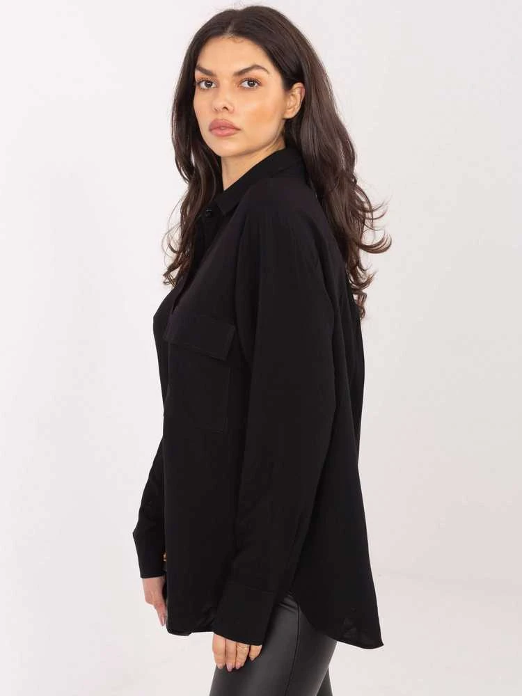 Palaidinė moteriška juoda oversize